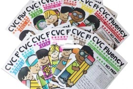 好玩又好用的《CVC fluency》趣味练习册高清PDF共计12册300页，百度网盘下载！