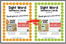 Sight Word Sentence Cards高频词卡片，5个级别电子版PDF ，百度网盘下载！