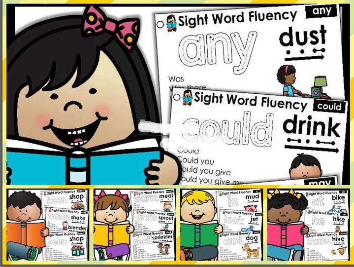 《Sight word fluency pyramid sentences》全五册高频词金字塔高清PDF练习册,百度网盘下载!